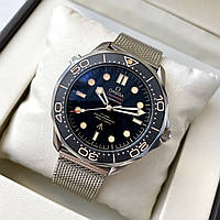 Мужские часы Omega Seamaster Professional Diver 007 AAA наручные механические с автоподзаводом на кольчуге