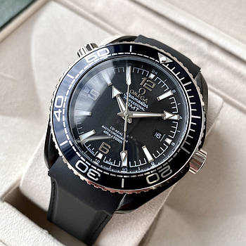 Чоловічий годинник Omega Seamaster Professional GMT Black AAA наручний механічний з автопідзаводом