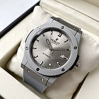 Наручные часы Hublot Fusion Gray AAA автомат механические с календарем мужские часы на каучуковом ремешке