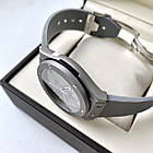 Наручний годинник Hublot Fusion Gray AAA автомат механічний з календарем чоловічі годинники на каучуковому ремінці, фото 7