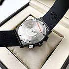 Чоловічий годинник Hublot classic fusion chronograph all black AAA наручні з хронографом на каучуковому ремінці, фото 4