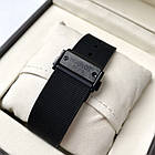 Чоловічий годинник Hublot classic fusion chronograph all black AAA наручні з хронографом на каучуковому ремінці, фото 7
