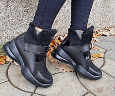 Philipp Plein зима! Жіночі гарні черевики з хутром шкіра черевики Філіп плейн на танкетці з липучками 41, 37 розм