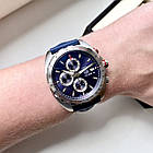 Наручний годинник Tag Heuer Calibre 16 Formula 1 Blue AAA чоловічий кварцовий з хронографом на каучуковому ремінці, фото 3