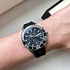 Чоловічий годинник Tag Heuer Aquaracer Calibre 16 Black Chronograph наручний кварцовий на каучуковому ремінці, фото 3