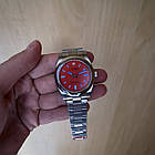 Механічний годинник Rolex Oyster Perpetual Red 41 mm AAA чоловічий наручний з автопідзаводом на сталевому браслеті, фото 3