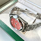 Механічний годинник Rolex Oyster Perpetual Red 41 mm AAA чоловічий наручний з автопідзаводом на сталевому браслеті, фото 4