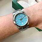 Механічний годинник Rolex Oyster Perpetual Tiffany 41 mm AAA чоловічий наручний з автопідзаводом і сапфіром, фото 2