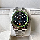 Наручний годинник Rolex Milgauss 40 mm ААА механічний на сталевому браслеті та сапфіровому склом, фото 9