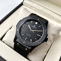 Наручные часы Hublot Fusion Black AAA автомат механические с календарем мужские часы на каучуковом ремешке