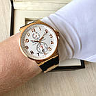 Чоловічий годинник Ulysse Nardin Maxi Marine Gold White Arabic Numerals AAA механічні з автопідзаводом на каучукі, фото 3