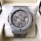 Hublot bol d'or mirabaud Gray ААА чоловічий годинник кварцовий хронограф на шкіряному ремінці з календарем, фото 2