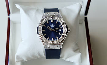 Hublot Big Bang Lady Silver Blue diamond жіночі наручні годинники кварцові