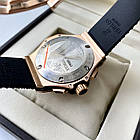 Наручний годинник Hublot Big Bang Gold AAА кварцові чоловічі з хронографом на каучуковому ремінці з датою сапфір, фото 3