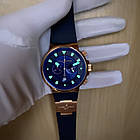 Чоловічий годинник Ulysse Nardin Maxi Marine Chrono Blue Gold ААА наручний кварцовий з хронографом і календарем, фото 8