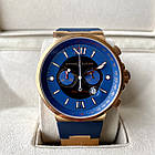 Чоловічий годинник Ulysse Nardin Maxi Marine Chronograph Blue Gold ААА наручний кварцовий з хронографом і календарем, фото 2