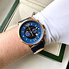 Чоловічий годинник Ulysse Nardin Maxi Marine Chronograph Blue Gold ААА наручний кварцовий з хронографом і календарем, фото 3