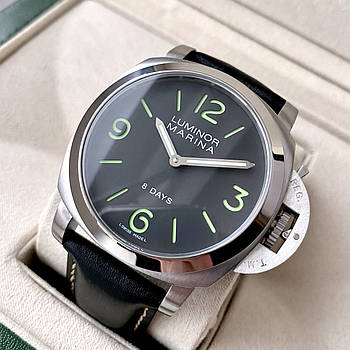 Наручний годинник Officine Panerai Luminor Marina 8 days AAA чоловічий механічний на шкіряному ремінці