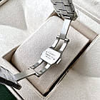Cartier Santos Blau AAA — чоловічий механічний годинник з автопідзаводом на сталевому браслеті та календарем, фото 6