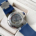 Механічний годинник Ulysse Nardin Maxi Marine Silver Blue Arabic AAA чоловічий наручний з автопідзаводом, фото 4