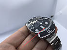 Механічний годинник Rolex Submariner classic date silver AAA чоловічий наручний з календарем на сталевому браслеті, фото 6