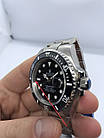 Механічний годинник Rolex Submariner classic date silver AAA чоловічий наручний з календарем на сталевому браслеті, фото 7