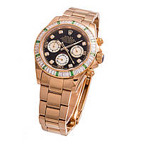 Rolex Oyster Perpetual Daytona Gold diamond green AAA класс женские часы хронограф Япония
