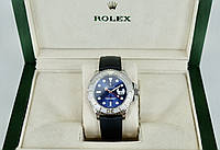 Rolex Yacht Master silver blue мужские механические наручные часы