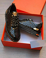 Мужские кроссовки Versace. Кожаные кеды Версаче