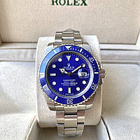 Механические часы Rolex Submariner Blue AAA мужские наручные часы с датой и автоподзаводом на стальном браслет