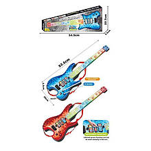 Гітара дитяча 969 A, 2 кольори, з підсвіткою, 8 мелодіями, 4 струни, від батарейок