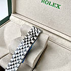 Механічні годинники Rolex Date Just Blue ААА наручні на сталевому браслеті з календарем і сапфіровим склом, фото 4