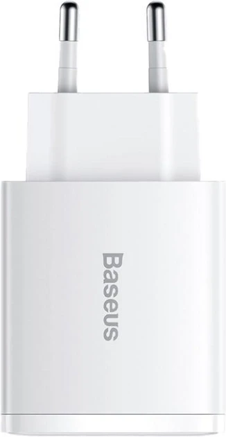 МЗП блочок 30W 2USB-A/USB-C Compact Quick Charger (CCXJ-E02) white Baseus