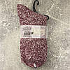 Вовняні жіночі шкарпетки Альпака  Корона  з не тугою резинкою, бордо меланж,37-41, фото 2
