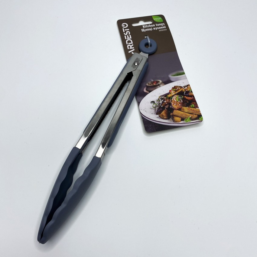 Щипці кухонні 28 см Ardesto Midori AR3022GS силікон, нержавіюча сталь, фото 1