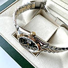 Наручний годинник Rolex DateJust Black Gold ААА+ механічні на сталевому браслеті з календарем і сапфіром, фото 7