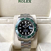 Механические часы Rolex Submariner Starbucks AAA+ мужские наручные с календарем на стальном браслете