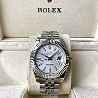 Rolex DateJust silver ААА+ механические наручные часы с автоподзаводом на стальном браслете с календарем даты