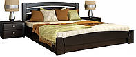 Ліжко подіум дерев'яне з масиву дерева з підіймальним механізмом і ламельною основою Селена Аурі Естелла