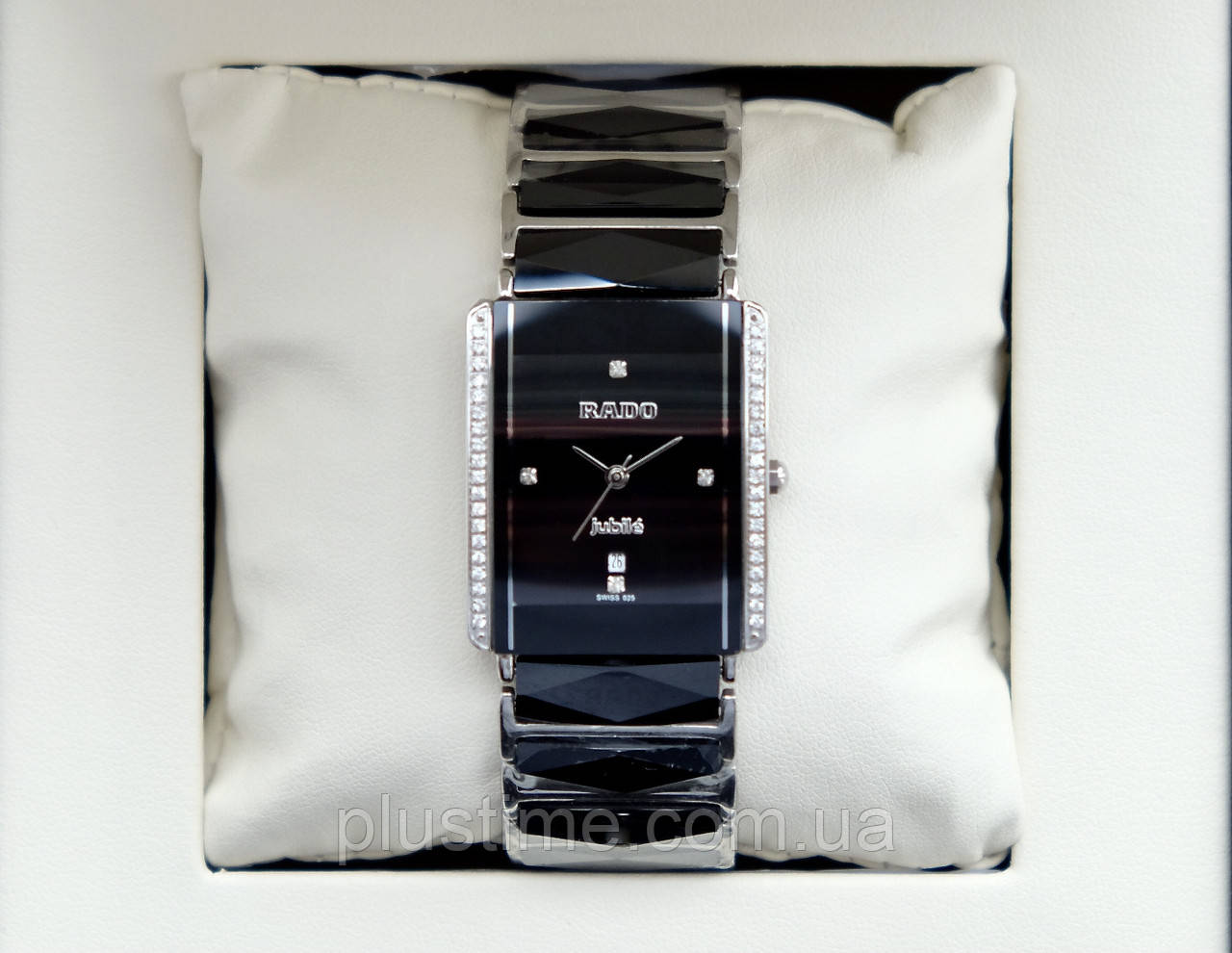 Rado Jubile Silver Diamond Classic AAA кварцові наручні годинники на керамічному браслеті і календарем дати