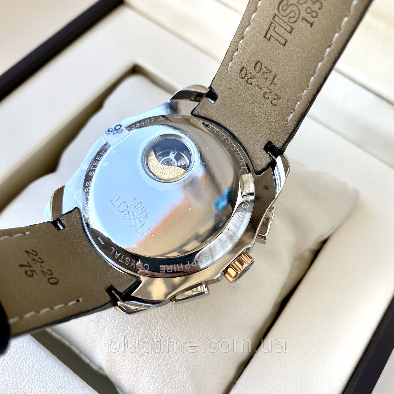Наручные часы Tissot Couturier AAA мужские механические с автоподзаводом на кожаном ремешке и календарем - фото 4 - id-p1983845162