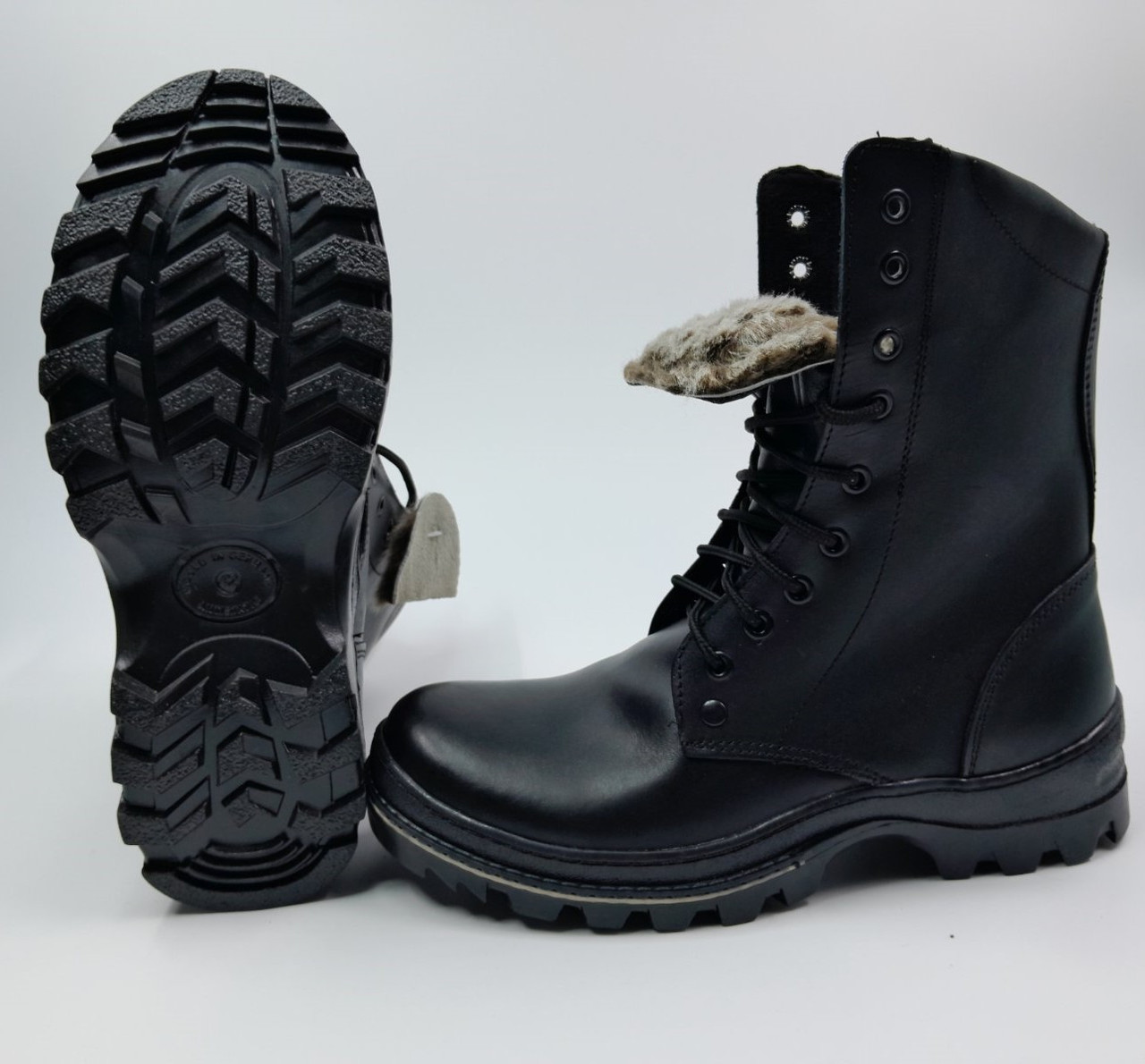 Зимові берці Антистатик натуральне хутро овчина, фото 1