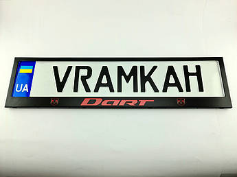 Номерна рамка для авто Dodge Dart black/red