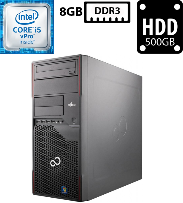Комп'ютер Fujitsu Esprimo P710 E85+ Tower/Core i5-3470 3.20GHz/8GB DDR3/HDD 500GB/Intel HD Graphics 2500/DVI Б/В
