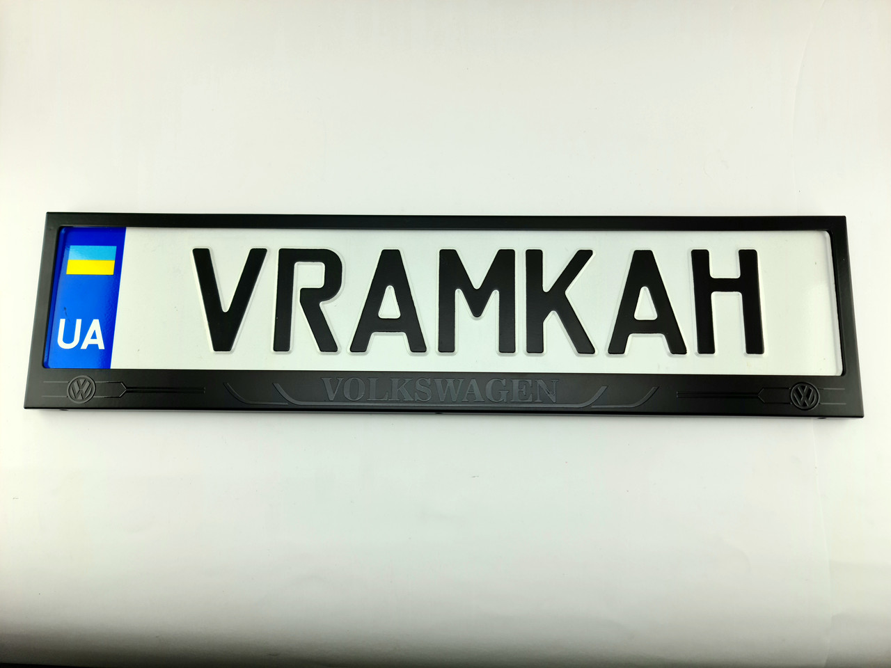 Номерна рамка для авто Volkswagen 2 black/black