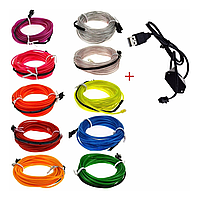 Підсвітка салону Холодний неон через USB 12 В від 3 до 5 метрів, фото 5