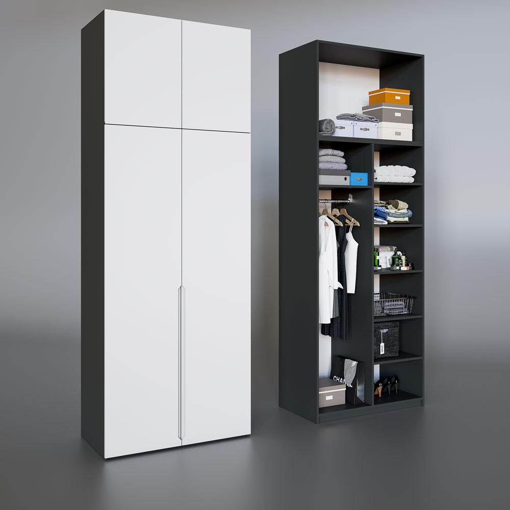 Шафа розпашна “Неаполь” М2-М22 Білий (ширина 1м), фото 1