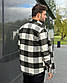 Чоловіча утепленая байкова сорочка в клітку | чоловіча тепла кашемірова сорочка Туреччина 1130, фото 3
