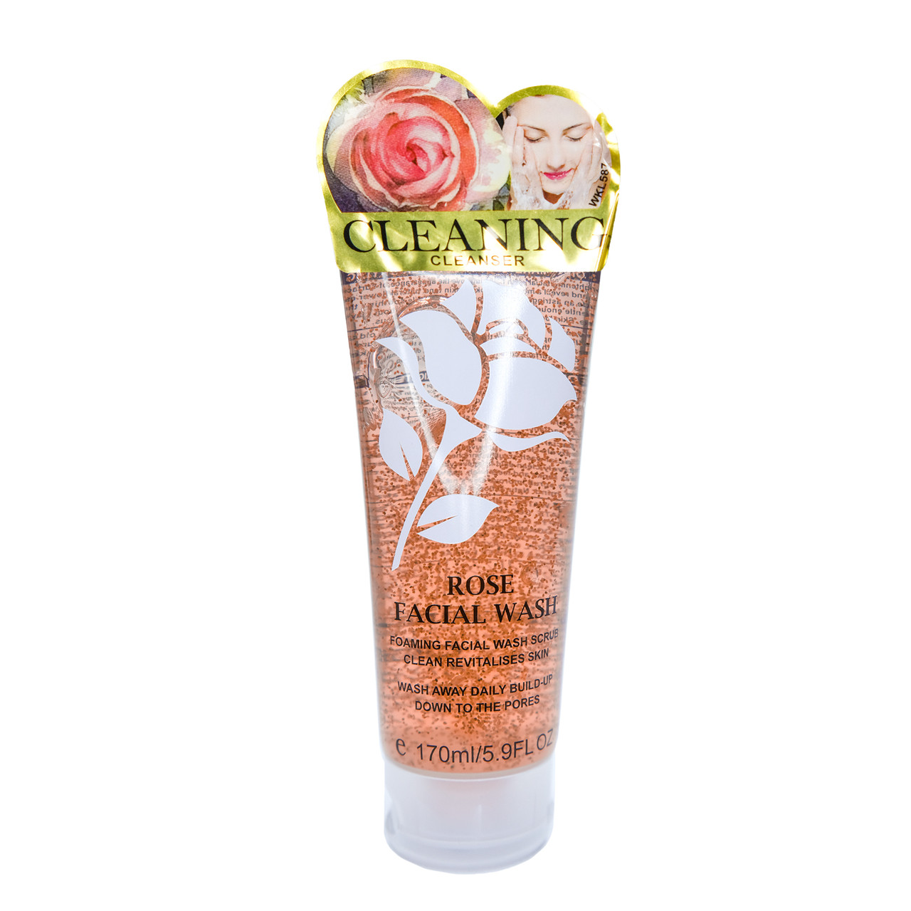 Гель-скраб для вмивання Wokali Rose Foaming Facial Wash Scrub WKL587 170 мл, фото 1