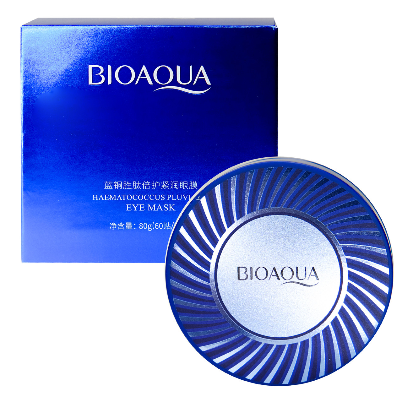 Гидрогелевые патчи под глаза BIOAQUA Blue Copper Peptide Essence Eye Mask с пептидами голубой меди 60 шт